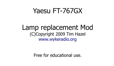 Yaesu 767 LED Modification